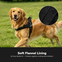 No Pull Dog Harness for Small Dogs, Soft Flannel Padded, XS - L:chest 27-33" / Black - image 2