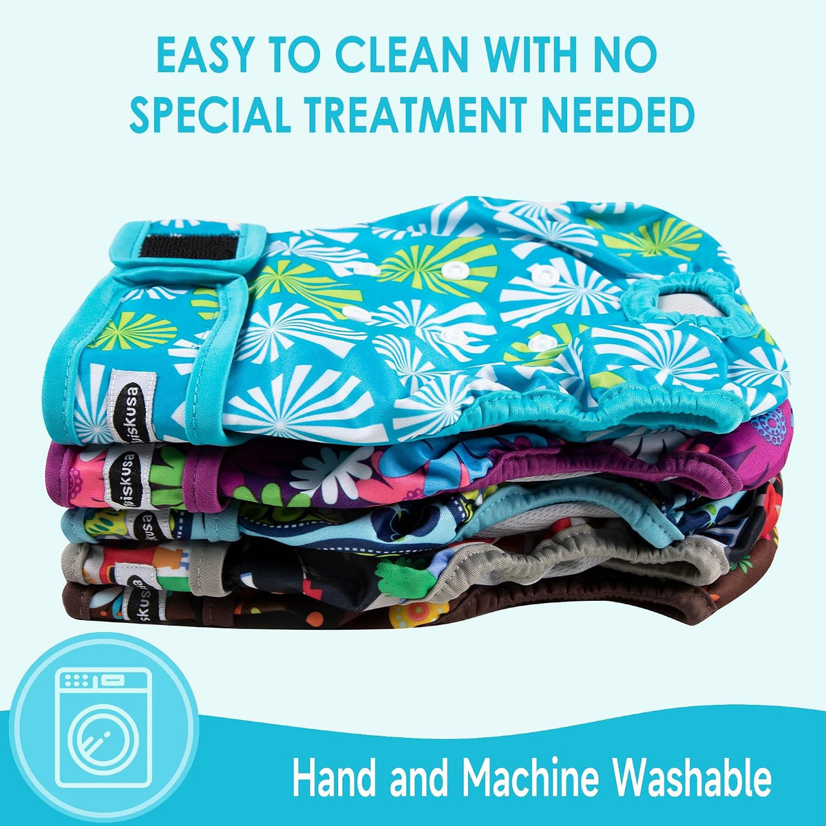 Tuiskusa Reusable Washable Dog Diapers Female - Fireworks 5-Pack / Small - image 4