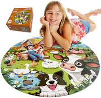TALGIC Jumbo Floor Puzzle for Kids Ages 4-6 - Barn