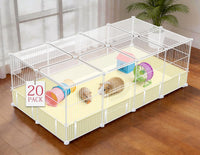 12 Panels Guinea Pig Cages - White 20 P