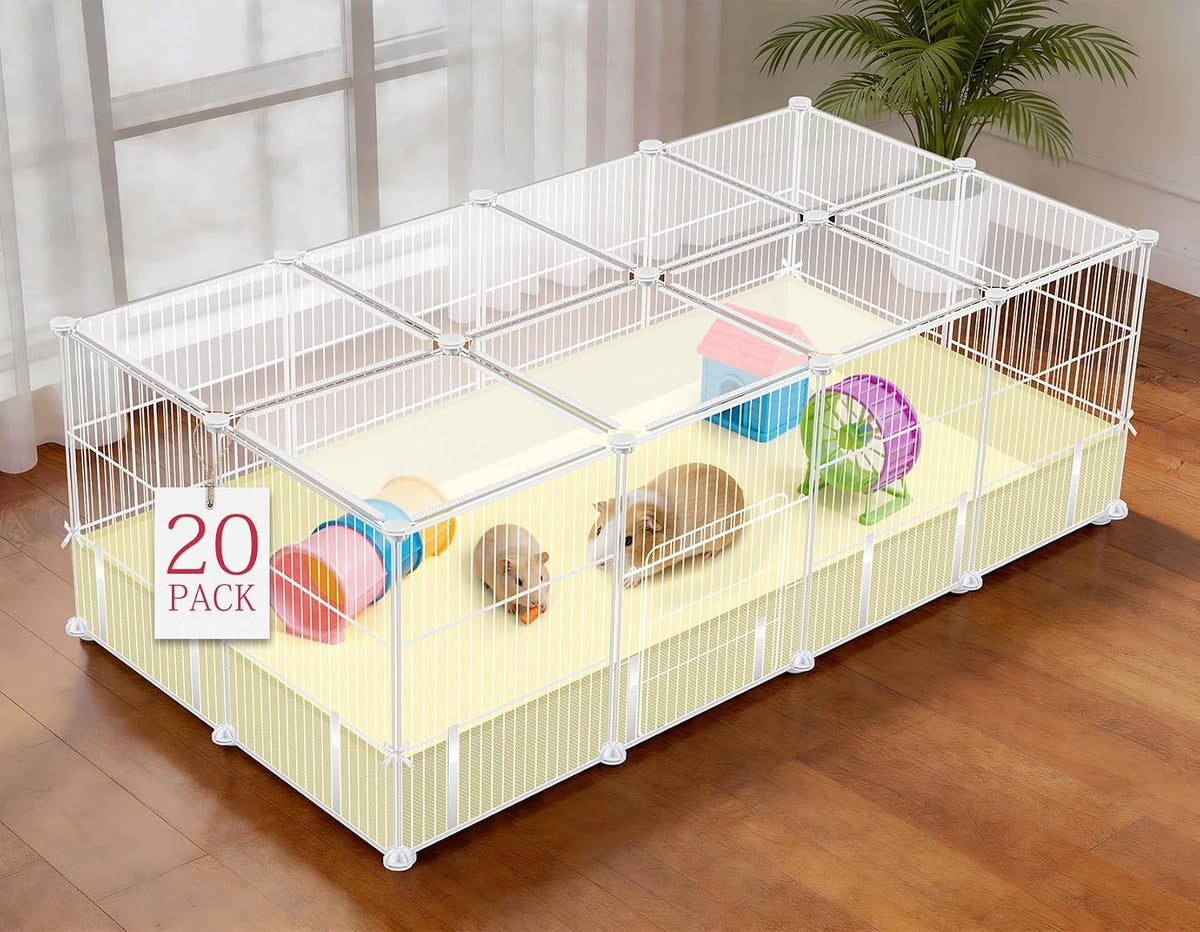 12 Panels Guinea Pig Cages - White 20 P