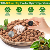 10LBS Organic Expanded Clay Balls Terrarium Substrate for Reptiles – Daily Care for Reptiles And Amphibians - 10LB - image 2