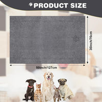 Chumia 4 Pcs Dog Towels for Drying - 30 x 50 Inch / Gray - image 4