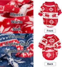 3 Pack Dog Sweaters, Dog Clothes for Small Dogs Girl Boy – Essentials for Dogs - X-Small / Xmas Red+Xmas Blue - image 3