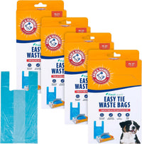 ARM & HAMMER 71041 Easy-Tie Waste Bags, Blue - 75 Count (Pack of 4)