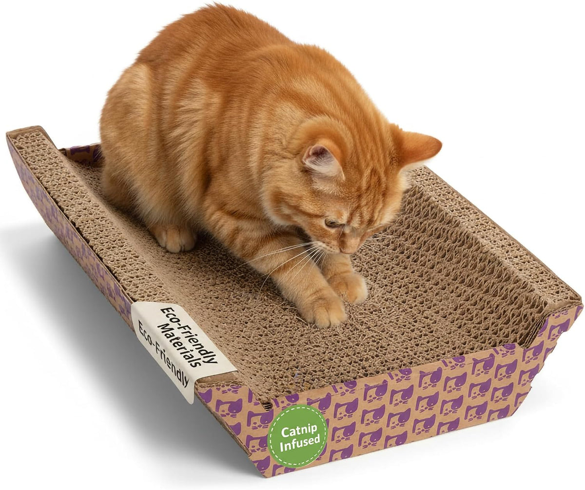 SmartyKat Super Scratcher Chaise Corrugated Cat Scratcher - Super Scratcher (Catnip Infused) / One Size