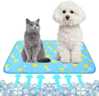 NACOCO Summer Pet Cooling Mat - M: 19.5" x 27.5'' / Blue Duck