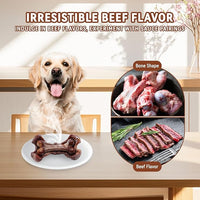 Magicorange Tough Dog Toys, Chew Toys for Aggressive Chewers, Dog Bone Toy Nylon Almost Indestructible Dogs Toy for Teeth Cleaning and Training (Brown)