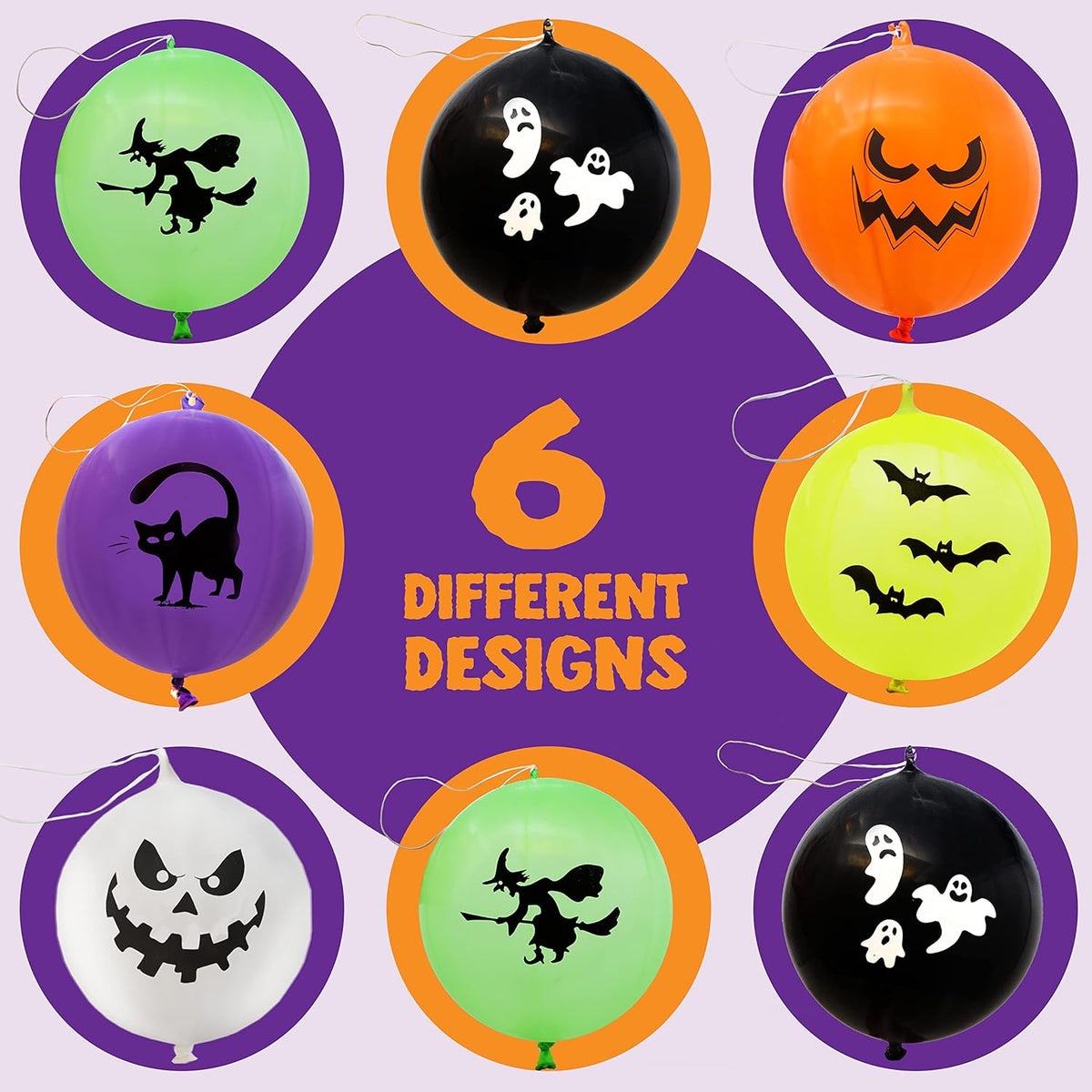 JOYIN 36 Pieces Halloween Punch Balloons for Halloween Punching - image 3