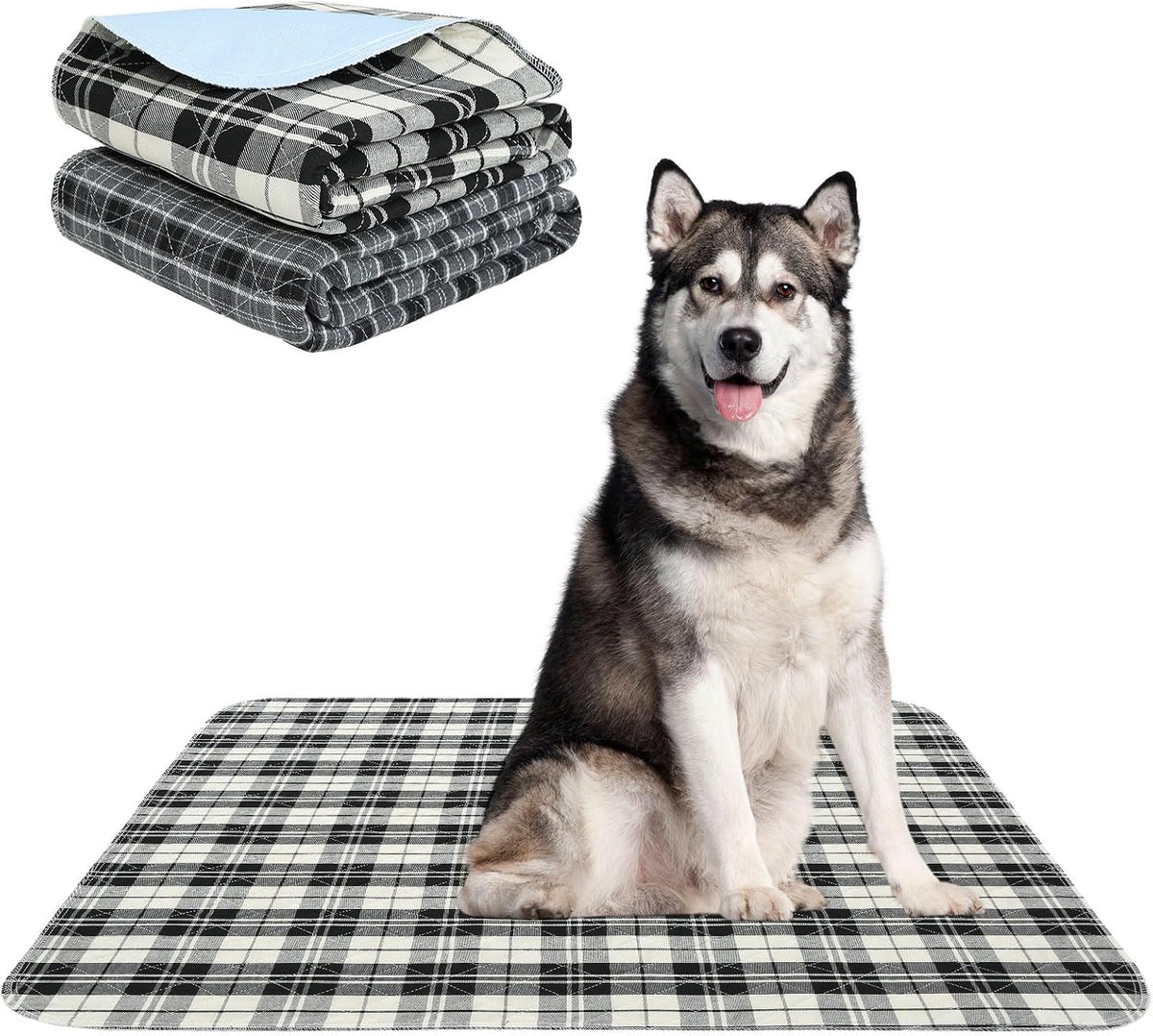 Dog Grass Pad with Washable Pee Pads for Puppy Potty Tray - Blak & Grey / 36" x 41" (2 Pack)