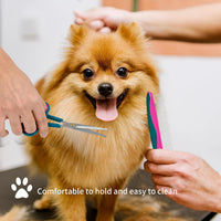 Professional Dog and Cat Grooming Scissors, Pet Grooming Shears - Green 5 in 1 - image 2