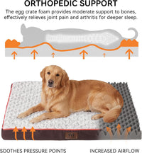 Orthopedic Dog Beds Large Sized Dog Washable Pet Bed - Brown / 42" x 30" x 3.5" - image 3