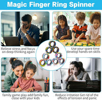 24Pcs Magnetic Rings Fidget Toys Spinner Set Halloween Decor Party - 12 Pcs - image 4