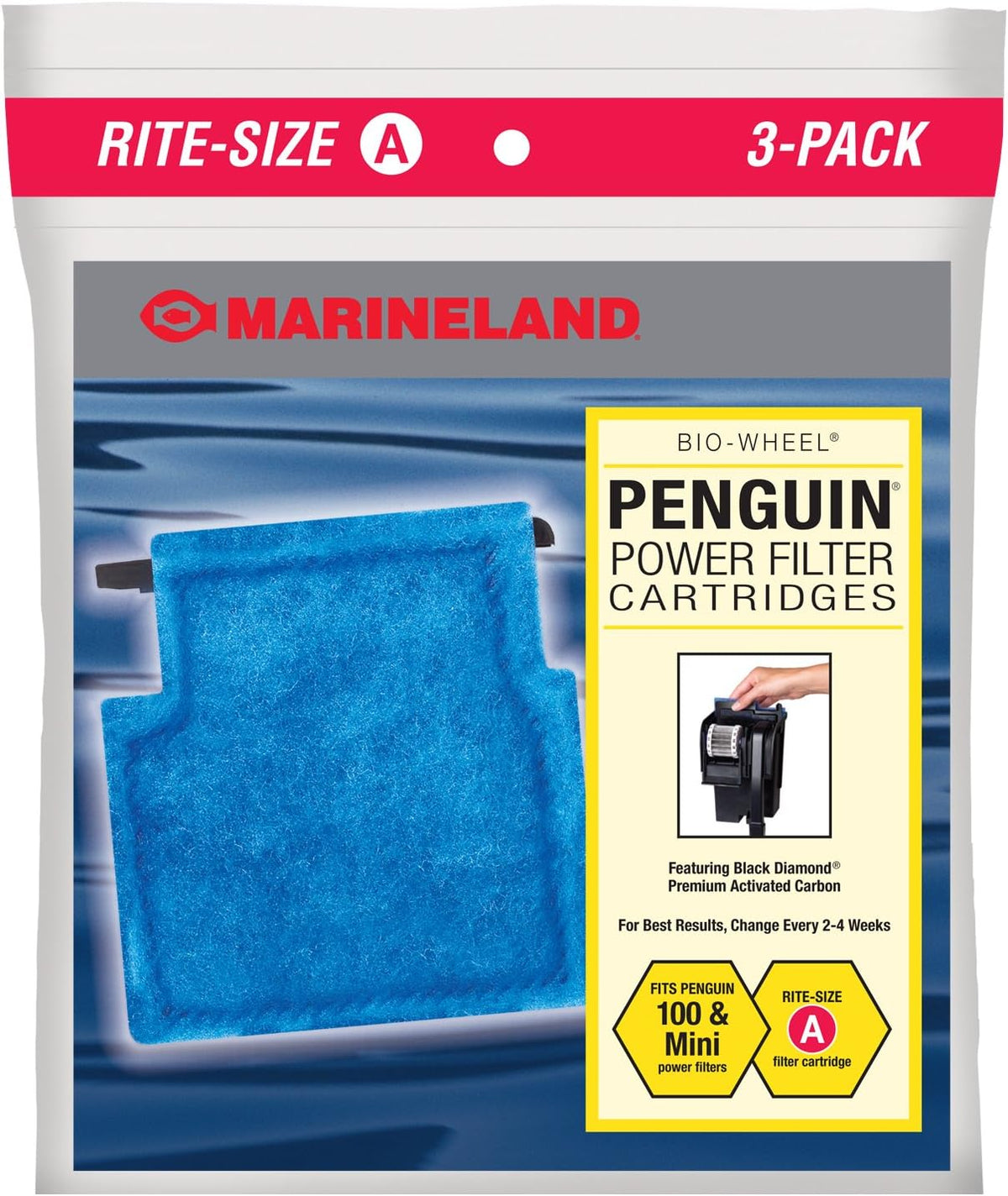 Marineland Bio-Wheel Penguin Rite-Size C Aquarium Filter Cartridge - Size A / 3-Count