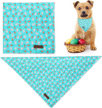 Summer Dog Bandana, UP URARA PUP Strawberry Triangle Bid Scarf for Medium Large Dogs, Cotton - BlueRabbit / L - image 3