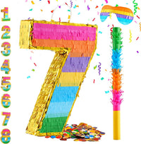 Rainbow Number 5 Pinata for 5th Birthday Party Decorations - 7