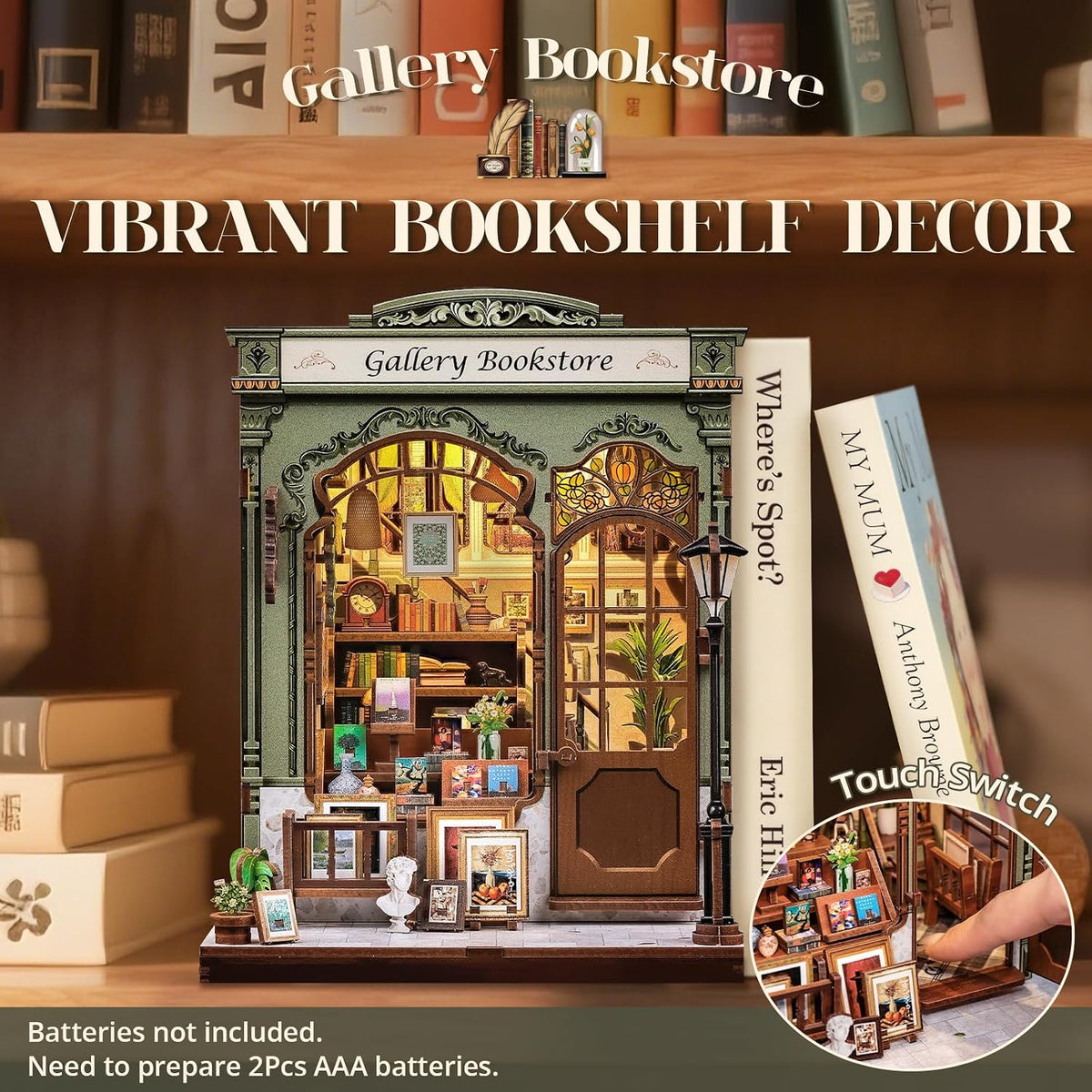 Cutefun Book Nook Kit, Bach Strings Musical Instrument Store - Gallery Bookstore - image 3