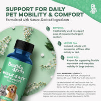 Walk-Easy Dog Hip & Joint Supplement, Effective Dog Pain Relief and Anti-Inflammatory Supplement for Mobility, Canine Joint Pain Relief, ACL Tears, Limping, Knee and Back Aches, Easy to Give 2 Pack