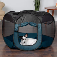 FurHaven Soft-Sided Dog & Cat Playpen - Sailor Blue / Medium - image 3