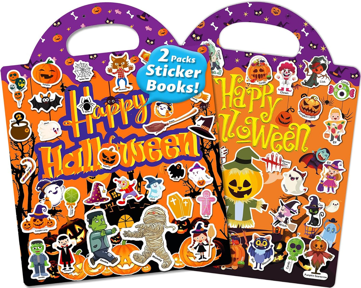 Walenced Reusable Sticker Book, Stickers for Kids - Halloween