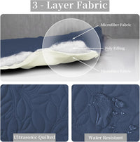 Easy-Going Waterproof Dog Bed Cover Reversible Leak Proof Pet Blanket - Navy/Ivory / 30x70 Inch - image 4