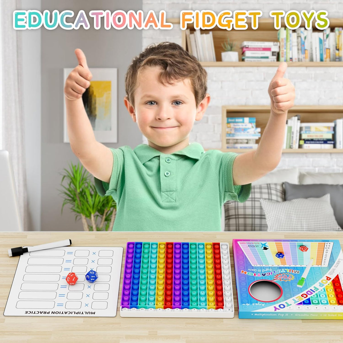 COOVA Multiplication Chart Pop It, Multiplication Game Board - Multiplication Pop It - image 2
