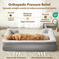 Washable Orthopedic Dog Bed - Grey / 36"L x 27"W x 6.5"Th - image 3