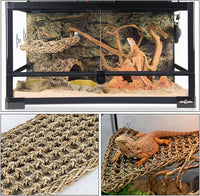 2 Pack Bearded Dragon Hammock, Reptile Climbing Decor - 11x8In - image 3