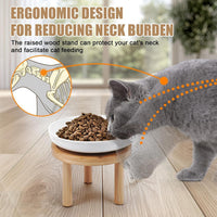 Elevated Slow Feeder Cat Bowls - white apricot / 1 pack slow feeder and 1 flat bowl with stand - image 3