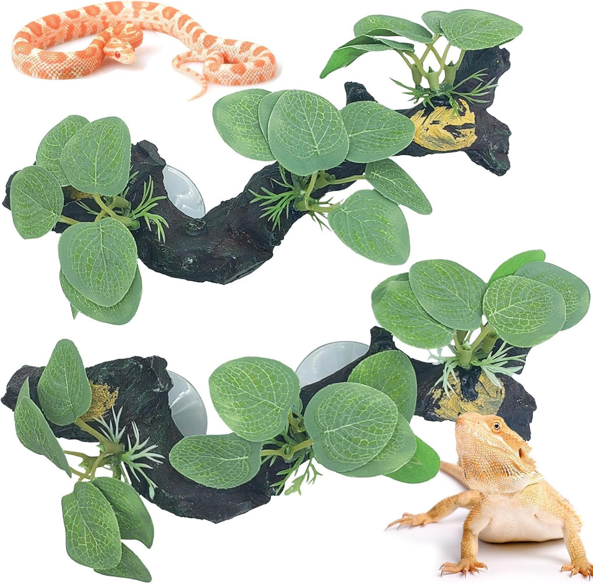 2 PCS Reptile Corner Branch - Green