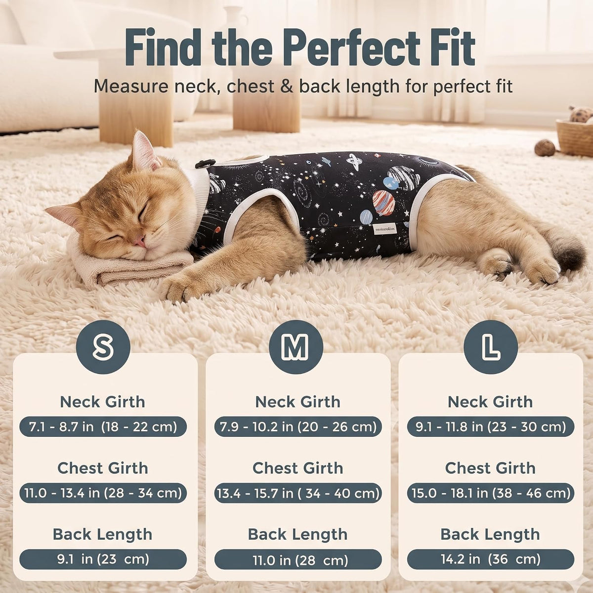 Avont 2-pack cat recovery suit for spay in soft stretchy modal fabric, size M - view 4