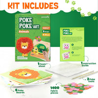 Jackinthebox Poke Art Magical Flower Pressing Craft Kit for Girls - Animals - image 2