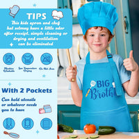 R HORSE Kid Apron and Chef Hat Set - Blue Big Brother - image 3