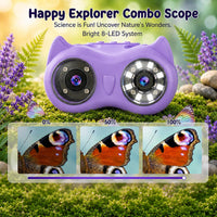 2-in-1 Kids Microscope and Telescope - Purple - image 4