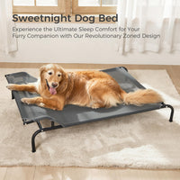 Sweetnight Elevated Dog Bed, Headrest Raised Cot for Large Dogs – Essentials for Dogs - Classic / Grey / L - image 4