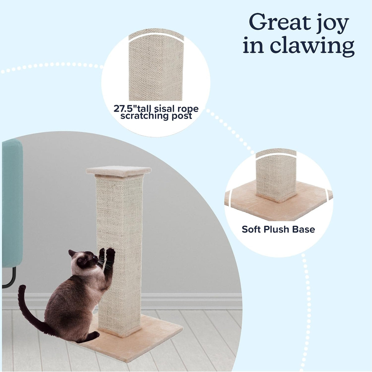 PETMAKER Cat Scratching Post - Beige - image 2