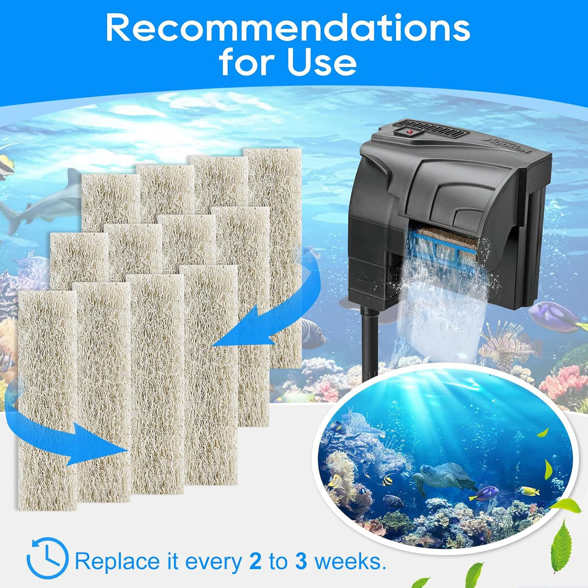 Replacement Filter Cartridges Compatible with Aqueon Quietflow 20 75 – Essentials for Fish - For Model 10, 12 Pack - image 3