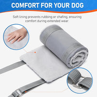 Dog Lift Harness for Large Dogs, Adjustable Dog Sling for Back Legs, Hip Support Harness to Help Lift Dogs Rear for Canine Aid and Old K9 Cruciate Ligament Rehabilitation - Large, Grey
