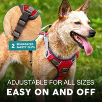 Embark No Pull Dog Harness, Reflective Adjustable Training Vest - XS / Red - image 4