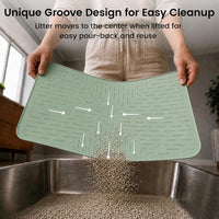 OHMO Large Cat Litter Mat - Sage Green / 23.5x16" - image 4