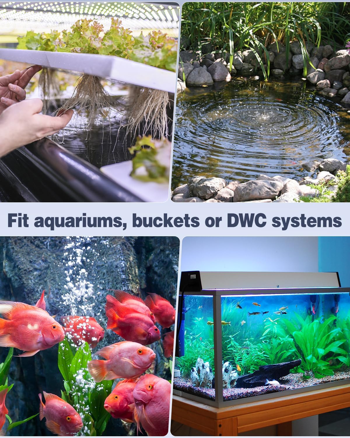 Uniclife Aquarium Air Pump Dual Outlet Fish Tank Aerator - Up to 5 Gallons - image 3