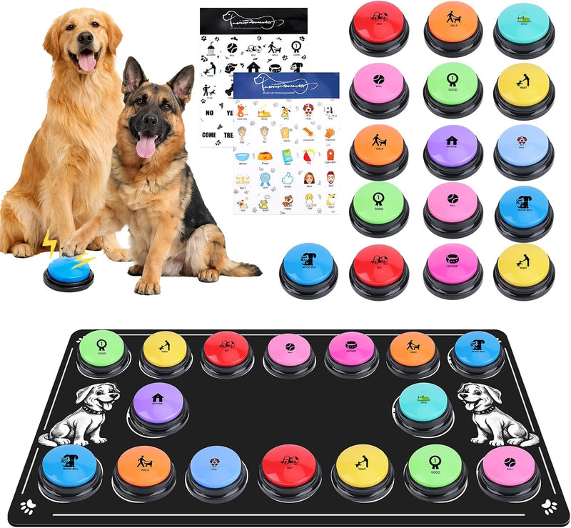 Dog Buttons for Communication, 10 Color - 10 colors,16 pcs