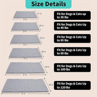 MABOZOO Indestructible Dog Beds - Chew Proof Crate Pad for Aggressive Chewers, Machine Washable Quilted Mat, Durable for Small Dogs, Grey Kennel Pad (28x47 in)