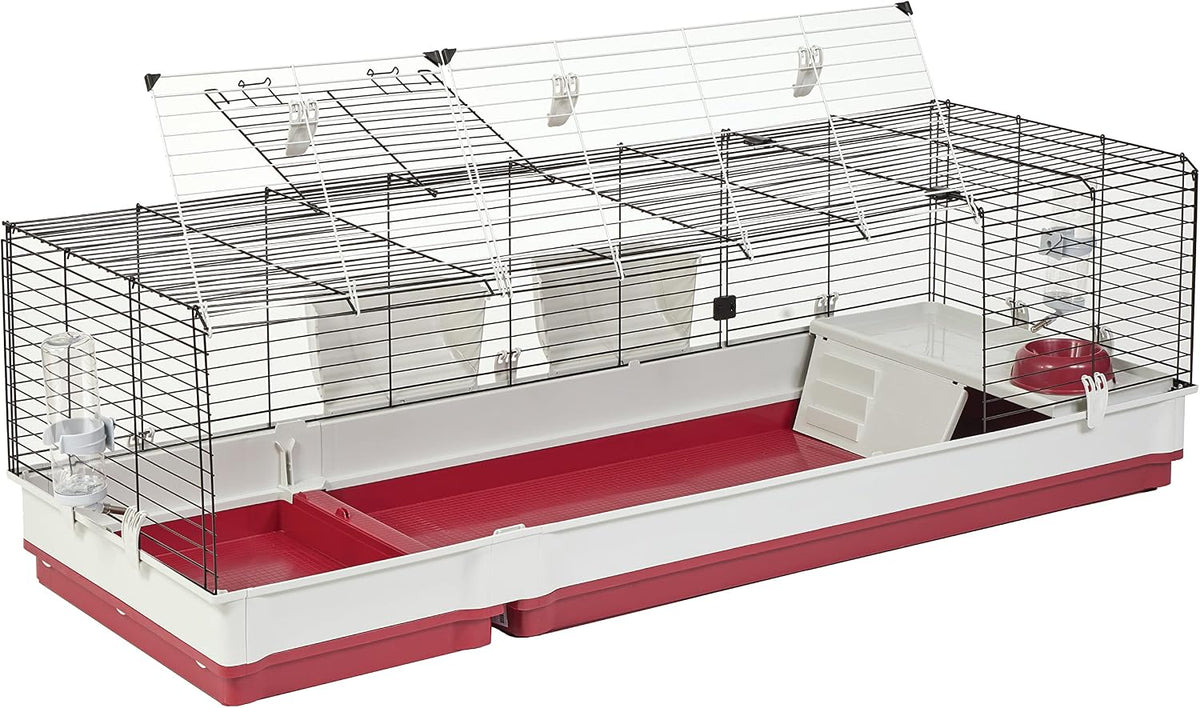 Midwest Homes for Pets Deluxe Rabbit & Guinea Pig Cage - White/Red / XXL Rabbit Cage - image 2