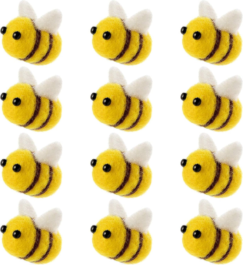 CINPIUK 12 Set Felt Bees for Crafts - Bee-12pcs