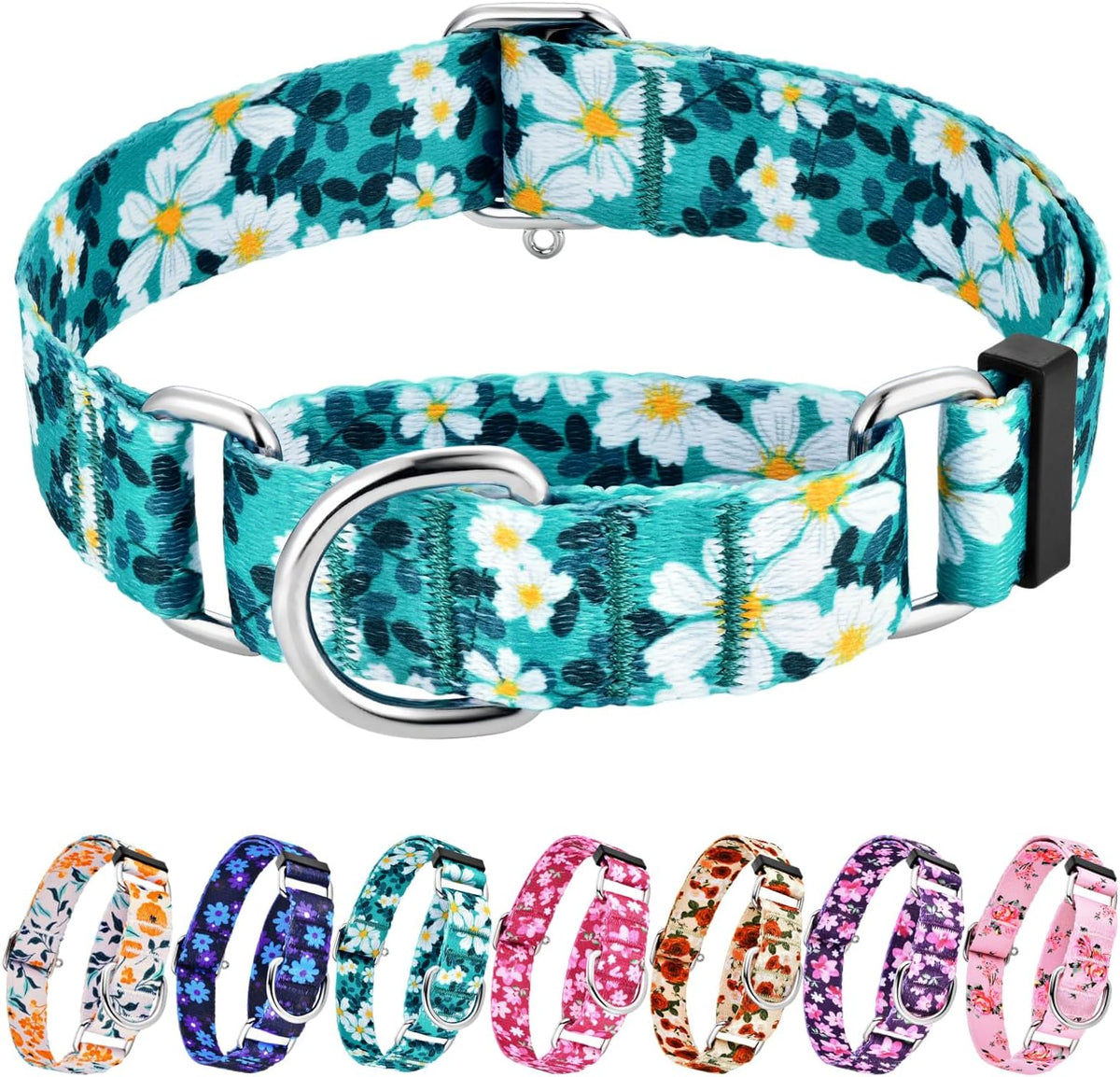 Hikiko nylon martingale dog collar without buckle