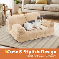 Gimars Large Cat Bed for Indoor Cats - Teak Milk Color - image 2