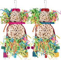 Bissap 2PCS Conure Toys, Foraging Bird Chew Sola Balls Toy for Small Parrot – Essentials for Birds - 2 PCS