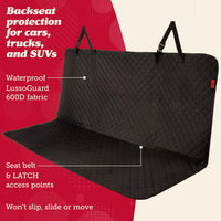 Lusso Gear Dog Car Seat Cover - Basic Edition - Black - image 2