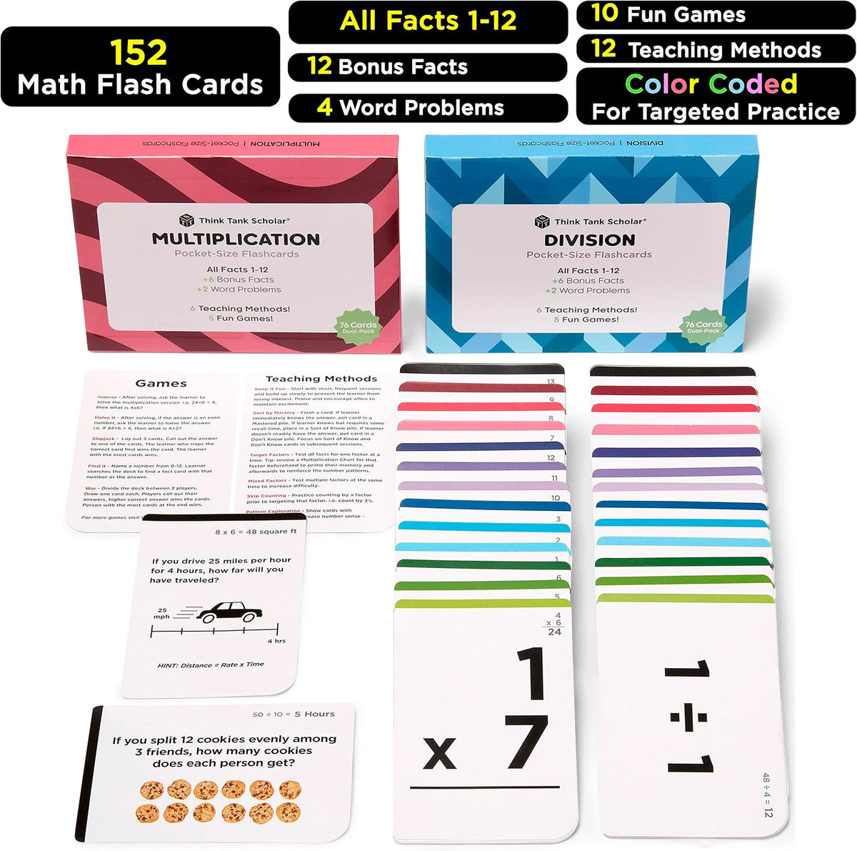 Award-Winning Math Flash Cards - Standard: Mult & Div - image 2